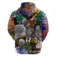 Nelson Mandela Zip Hoodie Street Spray Art Recreating The Life Of A Great Man - Wonder Print Shop