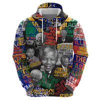 Nelson Mandela Zip Hoodie Street Spray Art Recreating The Life Of A Great Man - Wonder Print Shop