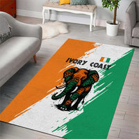 Ivory Coast Area Rug with Tribal Elephant and Paint Splash Design - Wonder Print Shop