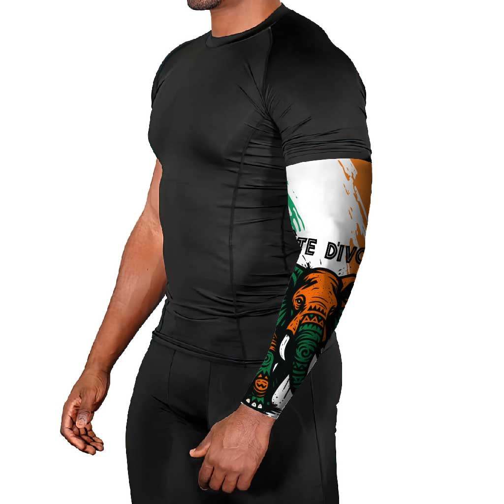 Ivory Coast Arm Sleeves with Tribal Elephant and Paint Splash Design - Wonder Print Shop