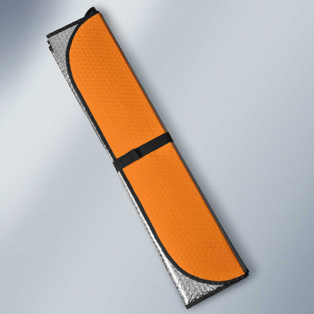 Ivory Coast Auto Sun Shade with Tribal Elephant and Paint Splash Design - Wonder Print Shop