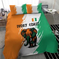 Ivory Coast Bedding Set with Tribal Elephant and Paint Splash Design - Wonder Print Shop