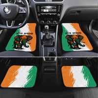 Ivory Coast Car Mats with Tribal Elephant and Paint Splash Design - Wonder Print Shop