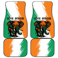 Ivory Coast Car Mats with Tribal Elephant and Paint Splash Design - Wonder Print Shop