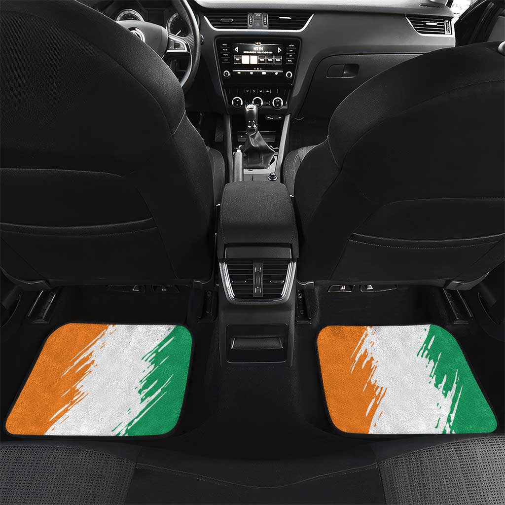 Ivory Coast Car Mats with Tribal Elephant and Paint Splash Design - Wonder Print Shop