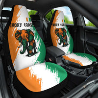 Ivory Coast Car Seat Cover with Tribal Elephant and Paint Splash Design - Wonder Print Shop
