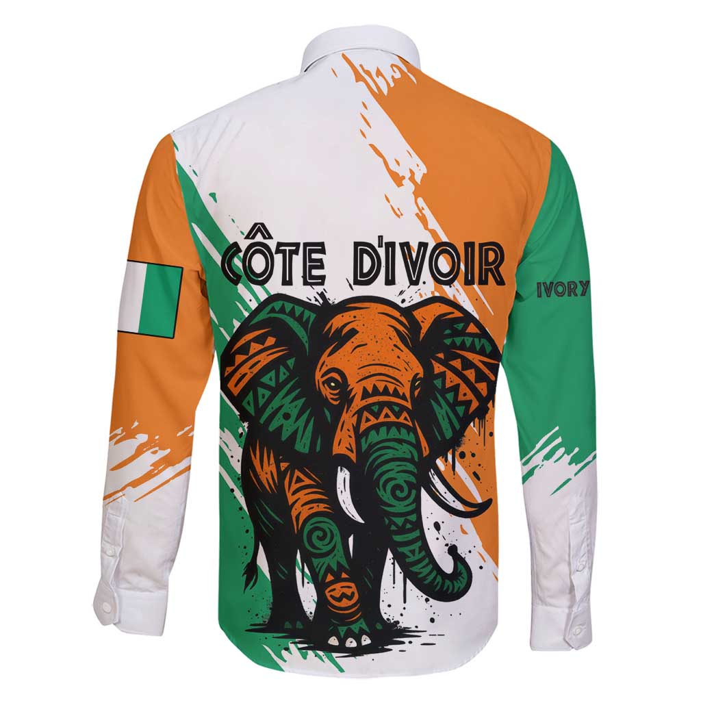 Ivory Coast Family Matching Tank Maxi Dress and Hawaiian Shirt with Tribal Elephant and Paint Splash Design - Wonder Print Shop