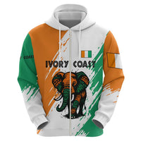 Ivory Coast Hoodie with Tribal Elephant and Paint Splash Design - Wonder Print Shop