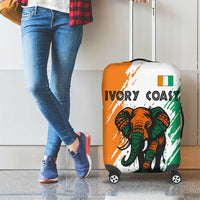 Ivory Coast Luggage Cover with Tribal Elephant and Paint Splash Design - Wonder Print Shop