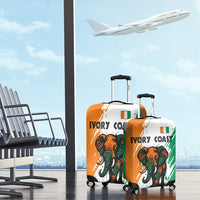 Ivory Coast Luggage Cover with Tribal Elephant and Paint Splash Design - Wonder Print Shop