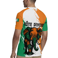 Ivory Coast Rugby Jersey with Tribal Elephant and Paint Splash Design - Wonder Print Shop