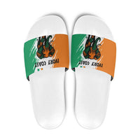 Ivory Coast Slide Sandals with Tribal Elephant and Paint Splash Design - Wonder Print Shop