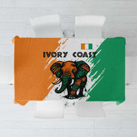 Ivory Coast Tablecloth with Tribal Elephant and Paint Splash Design - Wonder Print Shop
