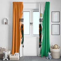 Ivory Coast Window Curtain with Tribal Elephant and Paint Splash Design - Wonder Print Shop