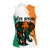 Ivory Coast Women Sleeveless Polo Shirt with Tribal Elephant and Paint Splash Design - Wonder Print Shop