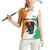 Ivory Coast Women Sleeveless Polo Shirt with Tribal Elephant and Paint Splash Design - Wonder Print Shop