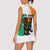 Ivory Coast Women Sleeveless Polo Shirt with Tribal Elephant and Paint Splash Design - Wonder Print Shop