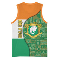 Ivory Coast Basketball Jersey with Elephant Crest and Tribal Pattern Design - Wonder Print Shop