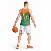 Ivory Coast Basketball Jersey with Elephant Crest and Tribal Pattern Design - Wonder Print Shop