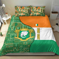 Ivory Coast Bedding Set with Elephant Crest and Tribal Pattern Design - Wonder Print Shop
