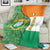 Ivory Coast Blanket with Elephant Crest and Tribal Pattern Design - Wonder Print Shop