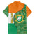 Ivory Coast Family Matching Long Sleeve Bodycon Dress and Hawaiian Shirt with Elephant Crest and Tribal Pattern Design - Wonder Print Shop