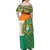Ivory Coast Family Matching Off Shoulder Maxi Dress and Hawaiian Shirt with Elephant Crest and Tribal Pattern Design - Wonder Print Shop