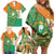 Ivory Coast Family Matching Off Shoulder Short Dress and Hawaiian Shirt with Elephant Crest and Tribal Pattern Design - Wonder Print Shop
