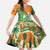 Ivory Coast Family Matching Puletasi and Hawaiian Shirt with Elephant Crest and Tribal Pattern Design - Wonder Print Shop
