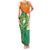 Ivory Coast Family Matching Tank Maxi Dress and Hawaiian Shirt with Elephant Crest and Tribal Pattern Design - Wonder Print Shop