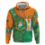 Ivory Coast Hoodie with Elephant Crest and Tribal Pattern Design - Wonder Print Shop