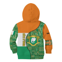 Ivory Coast Kid Hoodie with Elephant Crest and Tribal Pattern Design - Wonder Print Shop