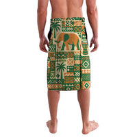 Ivory Coast Lavalava with Elephant Crest and Tribal Pattern Design - Wonder Print Shop
