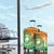 Ivory Coast Luggage Cover with Elephant Crest and Tribal Pattern Design - Wonder Print Shop