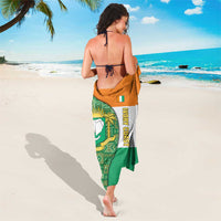 Ivory Coast Sarong with Elephant Crest and Tribal Pattern Design - Wonder Print Shop