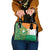 Ivory Coast Shoulder Handbag with Elephant Crest and Tribal Pattern Design - Wonder Print Shop