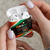 Ivory Coast AirPods Case with Soccer Elephant and Tribal Pattern Design - Wonder Print Shop