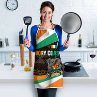 Ivory Coast Apron with Soccer Elephant and Tribal Pattern Design - Wonder Print Shop