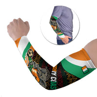 Ivory Coast Arm Sleeves with Soccer Elephant and Tribal Pattern Design - Wonder Print Shop