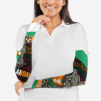 Ivory Coast Arm Sleeves with Soccer Elephant and Tribal Pattern Design - Wonder Print Shop