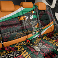 Ivory Coast Back Car Seat Cover with Soccer Elephant and Tribal Pattern Design - Wonder Print Shop