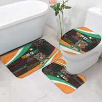 Ivory Coast Bathroom Set with Soccer Elephant and Tribal Pattern Design - Wonder Print Shop