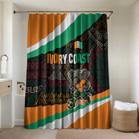 Ivory Coast Bathroom Set with Soccer Elephant and Tribal Pattern Design - Wonder Print Shop