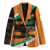 Ivory Coast Blazer with Soccer Elephant and Tribal Pattern Design - Wonder Print Shop
