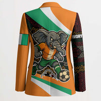 Ivory Coast Blazer with Soccer Elephant and Tribal Pattern Design - Wonder Print Shop