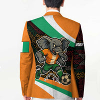 Ivory Coast Blazer with Soccer Elephant and Tribal Pattern Design - Wonder Print Shop