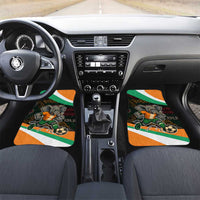 Ivory Coast Car Mats with Soccer Elephant and Tribal Pattern Design - Wonder Print Shop