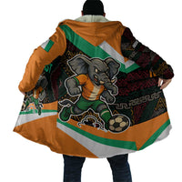 Ivory Coast Cloak with Soccer Elephant and Tribal Pattern Design - Wonder Print Shop