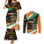 Ivory Coast Couples Matching Mermaid Dress and Long Sleeve Button Shirt with Soccer Elephant and Tribal Pattern Design - Wonder Print Shop