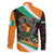 Ivory Coast Family Matching Long Sleeve Bodycon Dress and Hawaiian Shirt with Soccer Elephant and Tribal Pattern Design - Wonder Print Shop